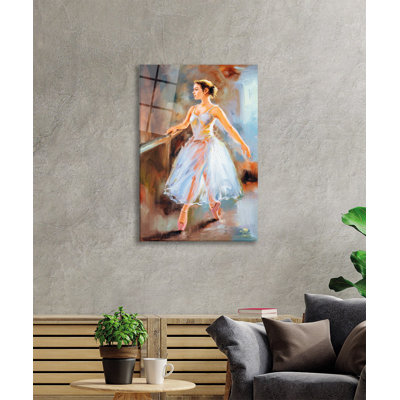 Peinture élégante en verre trempé décoratif, 27,6 po x 43,3 po | 100% verre trempé, épaisseur: 0,16 pouce | Superbe décoration intérieure pour le salon, le bureau ou la galerie | Pièce d'art unique, durable et élégante