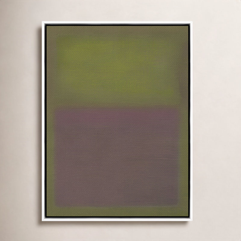 Composition Deep Painting by Charles Stuart, 32" H x 24" W x 2" D, Green, White/Neutral