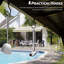Pavillon de jardin extérieur avec tablettes latérales et toit en acier galvanisé incliné-31739474