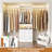 49.2" - 127.9" Wooden Wardrobe System with Adjustable Shelves and Drawers-104872219