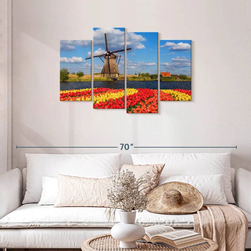 Nicci Tulips And Dutch Windmill