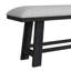 Banc de comptoir en tissu gris anthracite Sherine