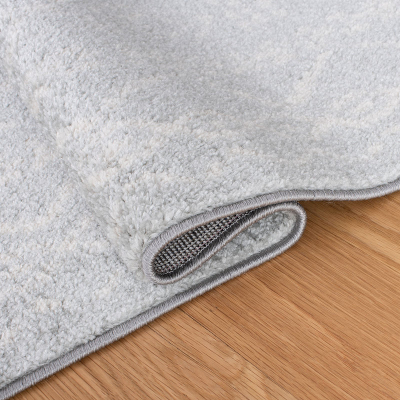 Tapis gris clair / ivoire Stroup Southwestern, Rectangle 4 pi x 6 pi