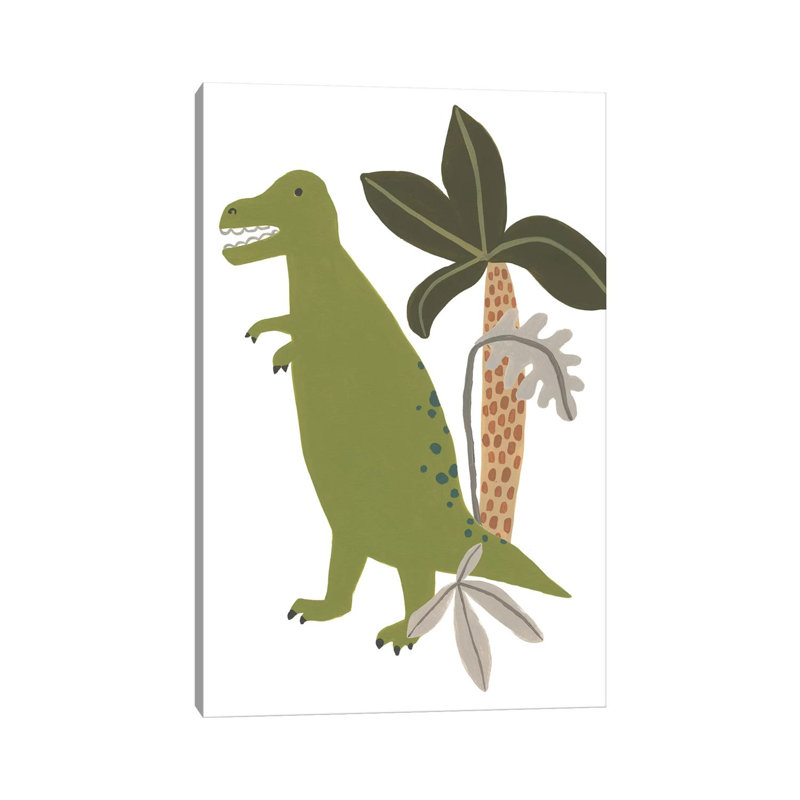 Mighty Dino II by June Erica Vess - Wrapped Canvas Print, 20.32 cm H x 30.48 cm W