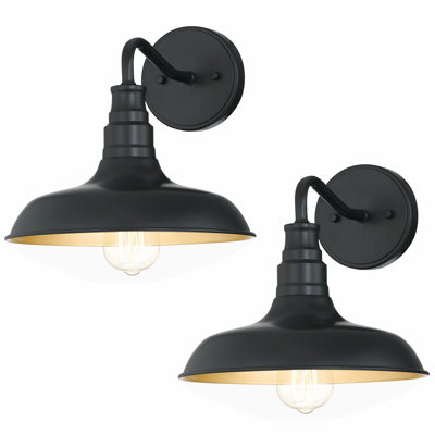 Sena Black Wall Light(Set of 2)
