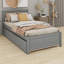 Structure de lit plateforme en bois avec lit gigogne-1812949109