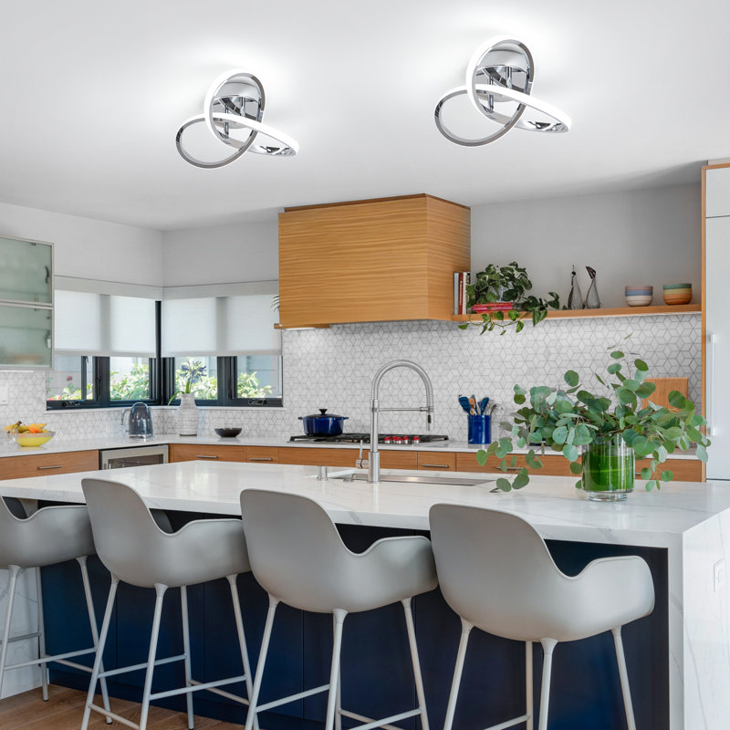 Modern Led Ceiling Light, Chrome