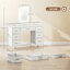 HOMCOM Dressing Table with LED Lighting Mirror and 10 Drawers, White