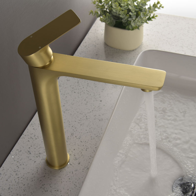Vessel Sink Faucet Single-handle Bathroom Faucet, Brushed Gold