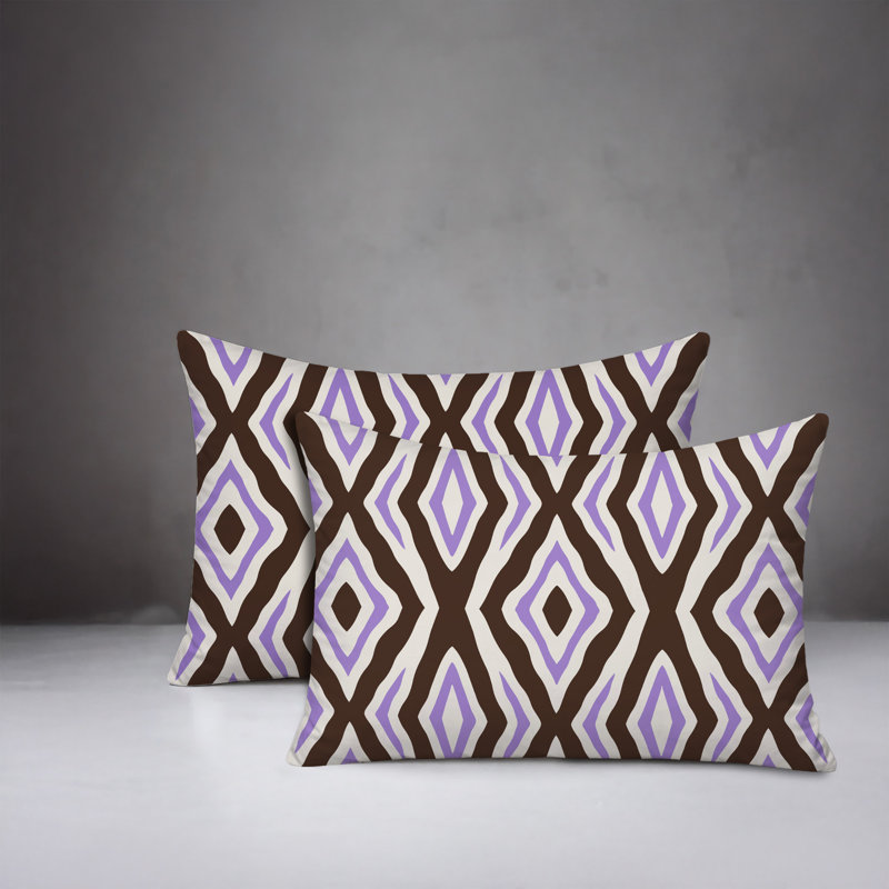 Oreiller réversible intérieur / extérieur Millie, 25x18, Purple
