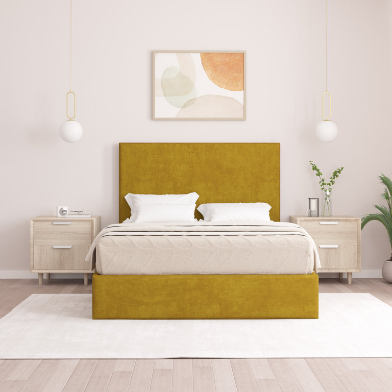 Bibian Upholstered Ottoman Storage Bed, Kingsize (5'), Turmeric