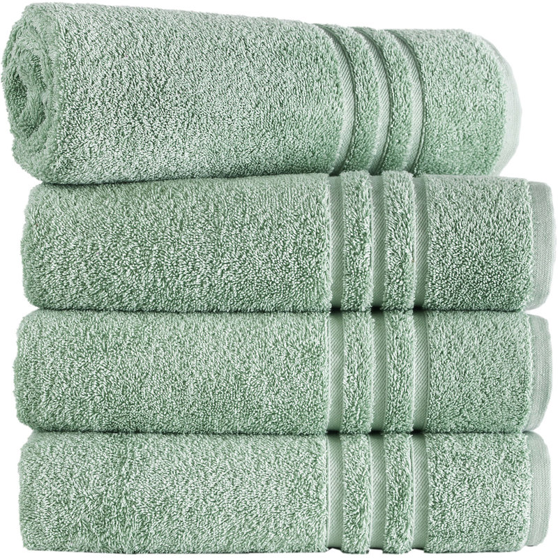 Ensemble de serviettes de bain 100% coton doux et moelleux de qualité supérieure Besednice, Vert