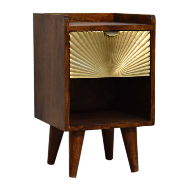 Arredondo 30cm W Solid Wood Bedside Table