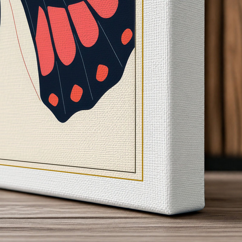 Butterfly Geometric - Wrapped Canvas, 18x12 - 45.7 x 30.5 cm, White Border