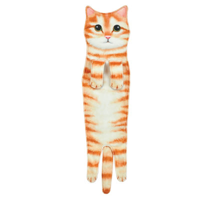 Adorable serviette de cuisine suspendue en forme de chat