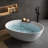 57 inch Matte White Solid Surface Freestanding Soaking Bathtub with Overflow and Pop-up Drain