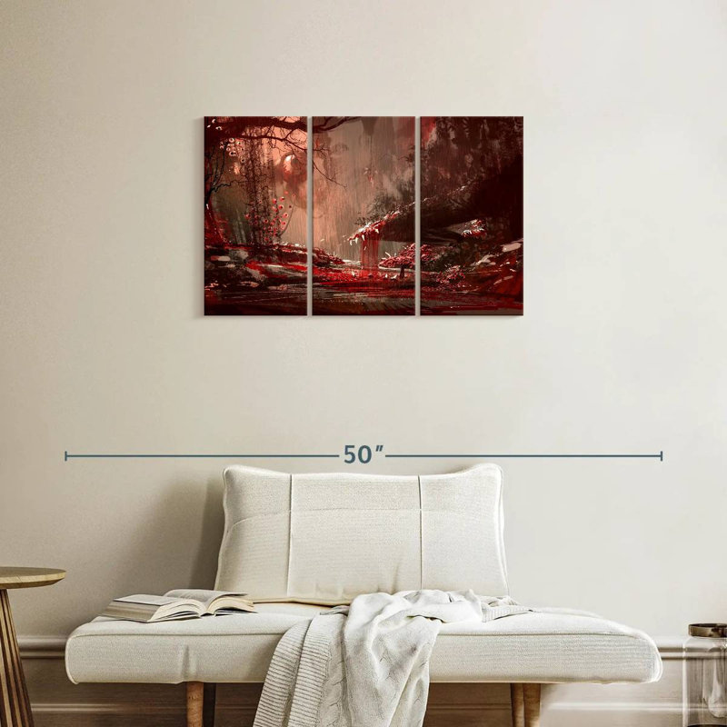 Kelan Blood Red Forest, 20" H x 33" W