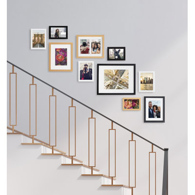 Beveled Picture Frame - Set of 10 with Mat