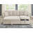 Caldre 3-Person Contemporary Linen Blend Upholstered Sectional Sleeper Sofa with Reversible Chaise Storage-128894186