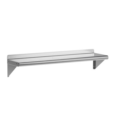 Tablette murale commerciale en acier inoxydable 12 po pour casseroles et poêles suspendues - idéale pour le rangement dans les restaurants