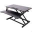 Bureau pour ordinateur portable à hauteur ajustable, station de travail assis-debout réglable avec plateau pour clavier, noir
