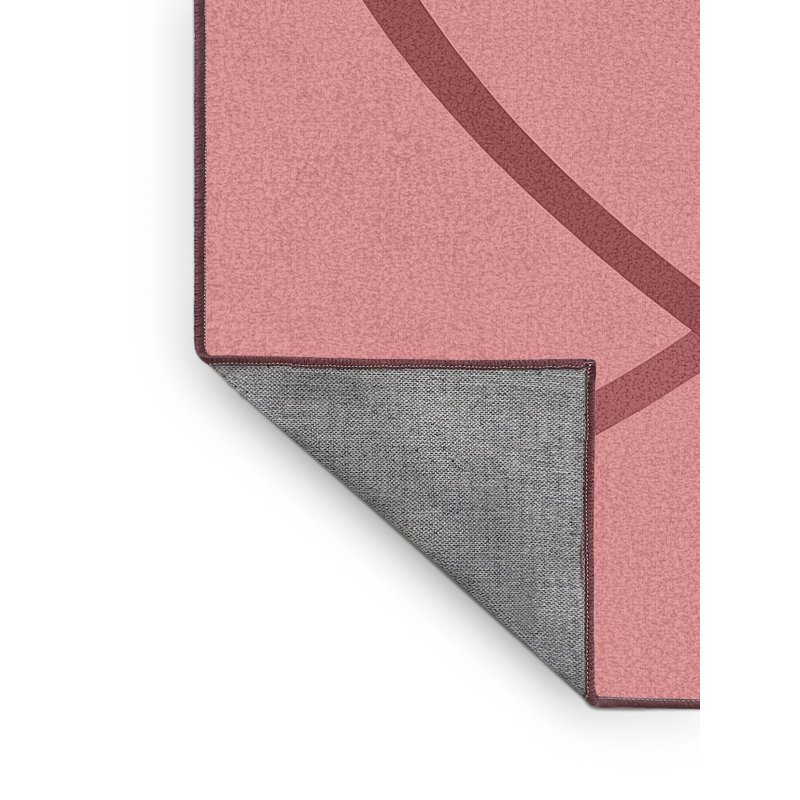 Tapis rose et rose moderne lavable à la machine Rhawnhurst Valentines, 7x9