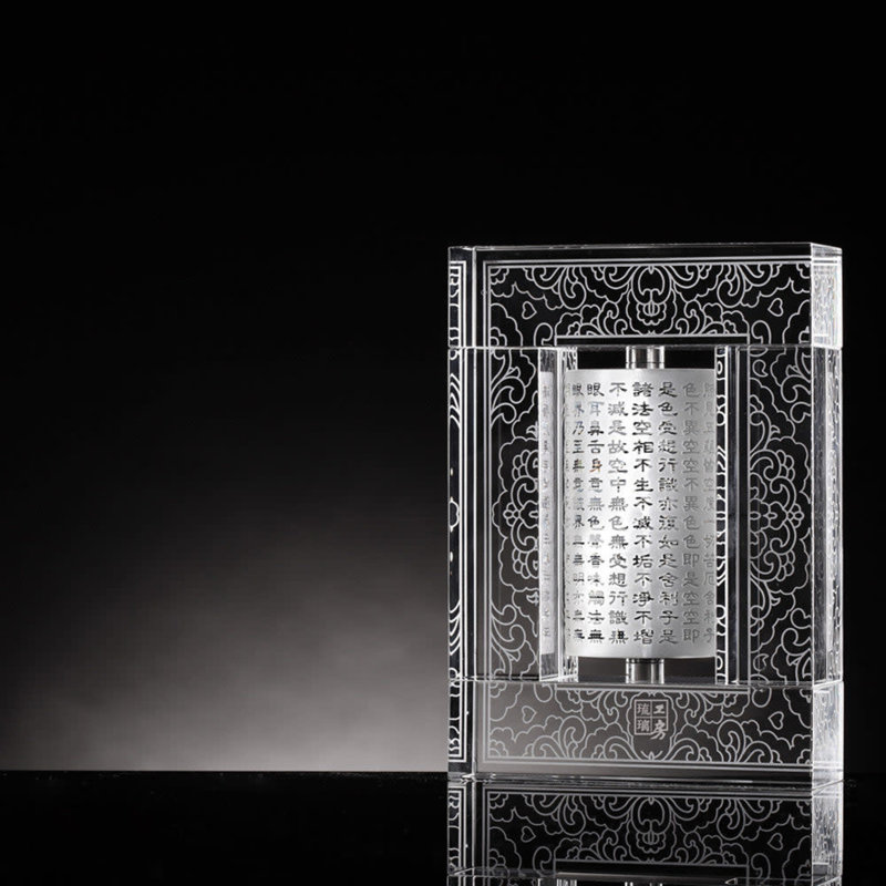 LIULI Crystal Art Crystal Prayer Wheel Sculpture