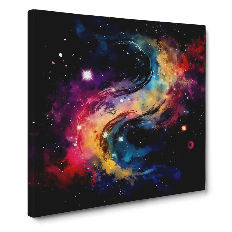Galaxy Graphic Art - Wrapped Canvas, 35cm H x 35cm W x 3cm D