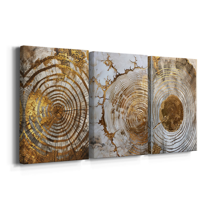 ABSTRACT Series Cxxviii - Toile tendue sur mesure - 3 pièces, H 12 po x l 24 po