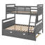 Lit simple superposé au dessus d'un lit double avec gigogne pour enfants-1568030763