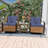 3-Pieces 2-Person Patio Swivel Wicker Seating Group with Cushions-1695258760