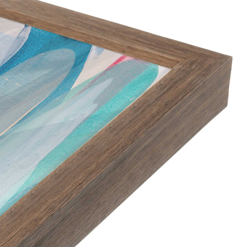 Go with the Flow - ensemble de 2 impressions, 48 po x 32 po, Impression encadrée, Noyer
