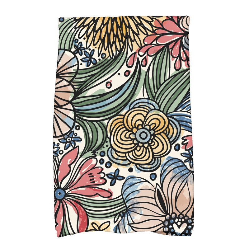 Torchon fleur, Rouge
