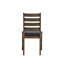 Ensemble de 2 chaises d'appoint contemporaines en cuir synthétique et noyer, confortables et élégantes pour les espaces de salle à manger et de salon modernes