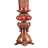 16" Tall Polyresin Candleholder with Red and Brown finish-163033348