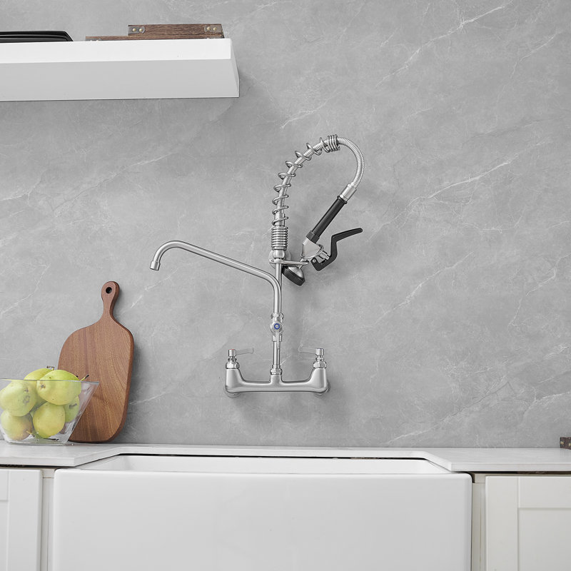 VIBRANTBATH Pull Down Kitchen Faucet, Silver