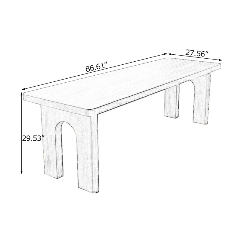 Bureaux rectangulaires 78,74 po, H 29,53 po x l 86,61 po x P 27,56 po