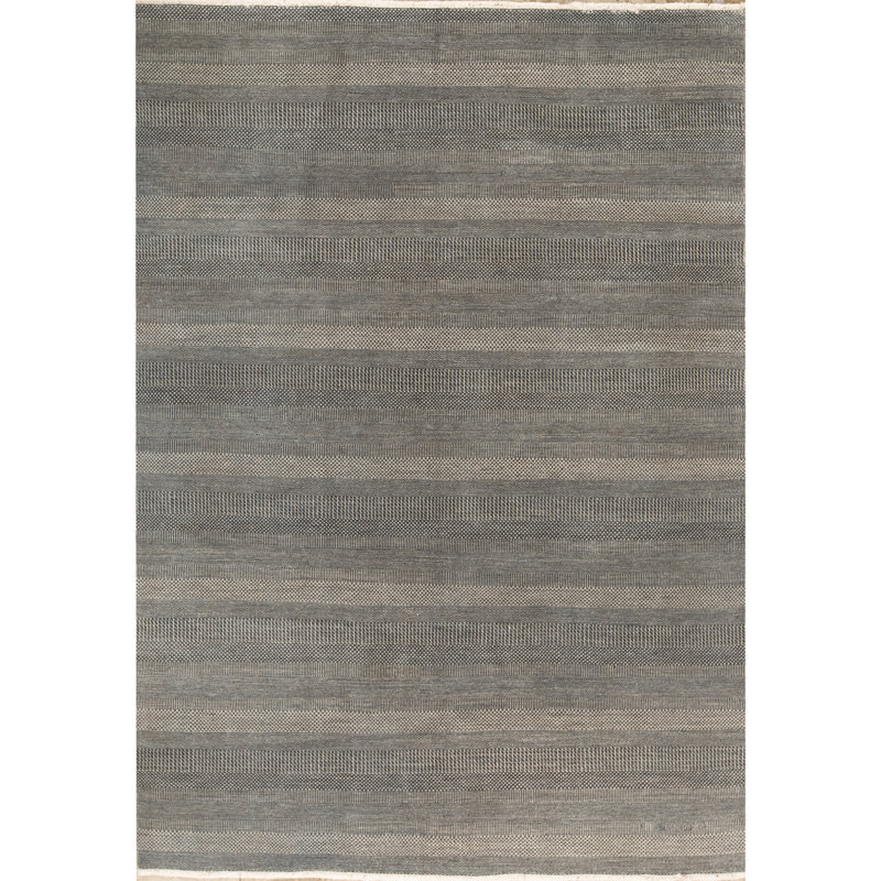 Tapis bleu foncé et turquoise noué à la main de haute qualité