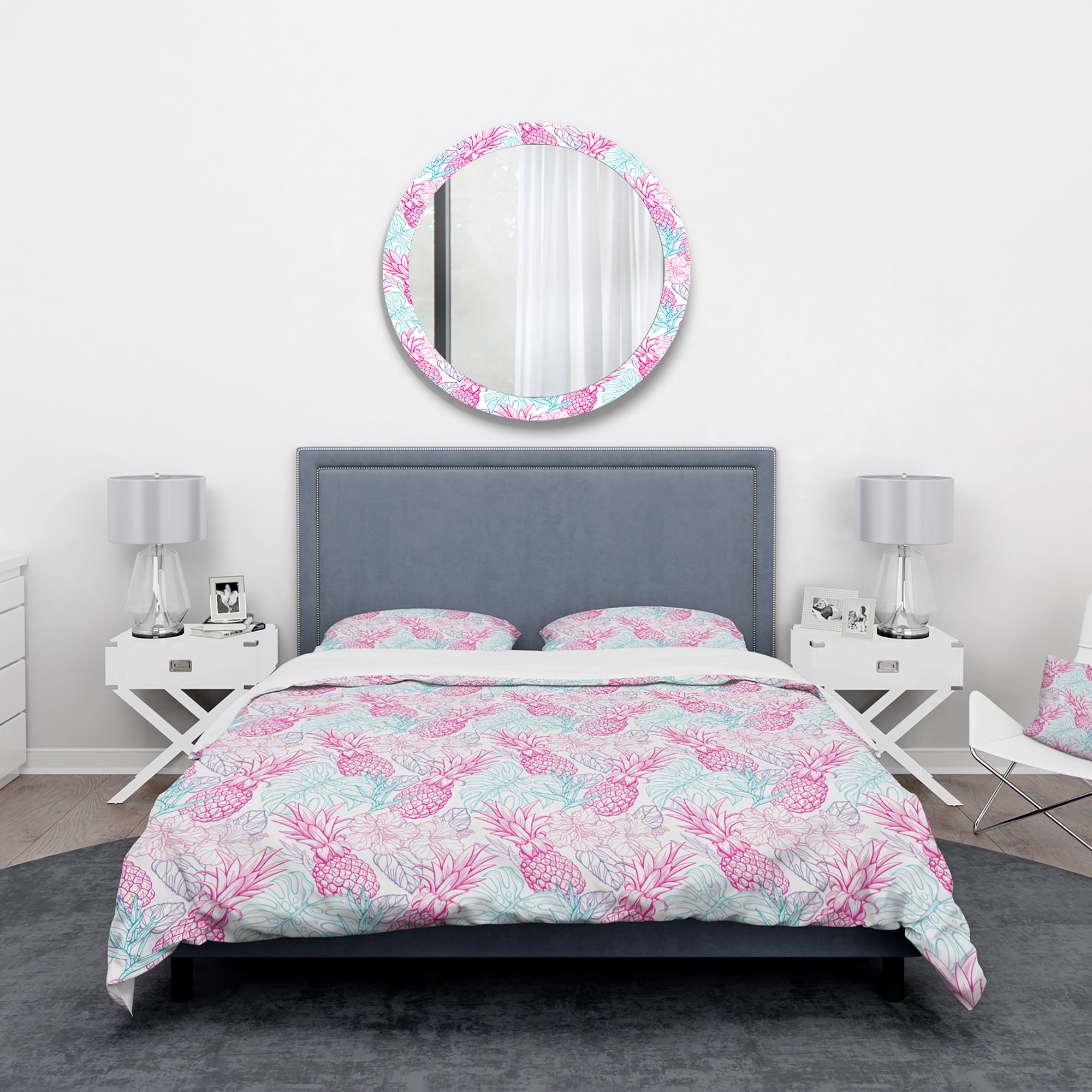 Queen Microfiber Duvet Cover Tropical Leaf Pattern main image 0