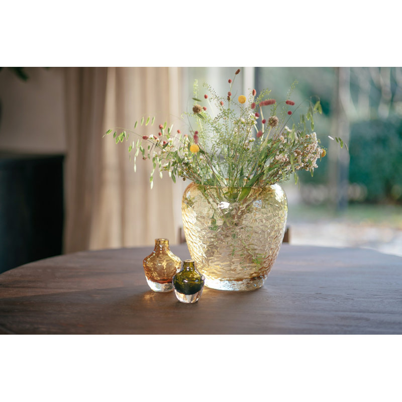 Vase Alexes Prisma Hurricane, Jaune, H 11,81 po x l 12 po x P 12 po