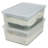 Simplify 4 Pack Stackable Storage Bins with Lids in Clear