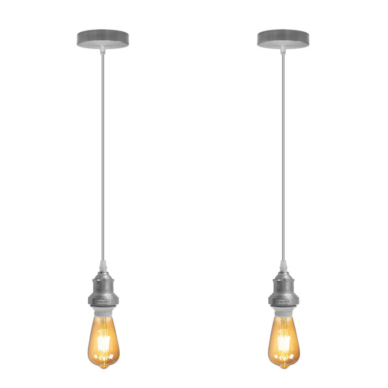 1 - Light Satin Nickel Simple Pendant