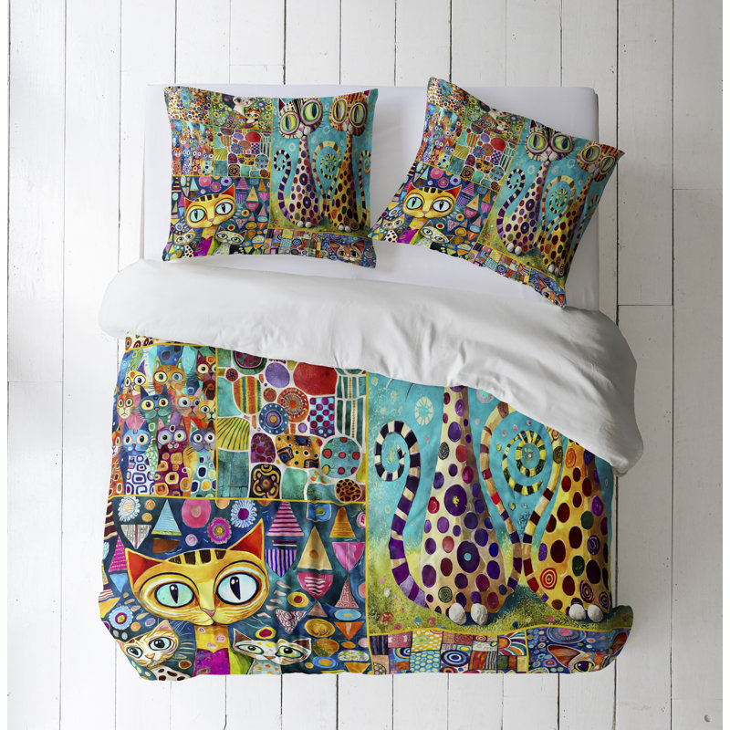 Modern & Contemporary Polyester Duvet Cover, Queen Duvet Cover + 2 Queen Shams