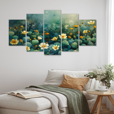 Sigourney - Floral Cactus Canvas Wall Art Set