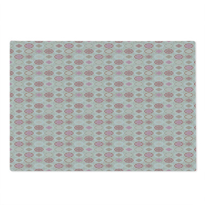 Ambesonne Victorian Cutting Board Large Size Quatrefoil Medieval Motif Multicolor