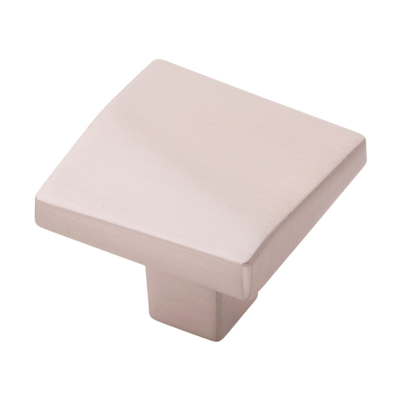 Veer Square Knob, Satin Nickel