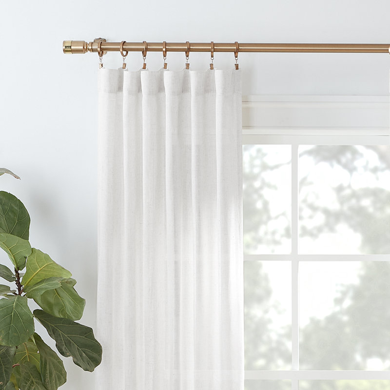 MODE Mode Premium Collection 1 1/8 in Diameter Curtain Rod, Cylinder Finials and Steel Wall Mounted Adjustable Rod