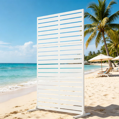 Panneau d'intimité extérieur en métal 6 pi, H 72 po x l 47 po, panneau de clôture d'intimité décoratif avec support, panneaux de paravent de jardin / pièce, résistant aux intempéries, pour terrasse de balcon.