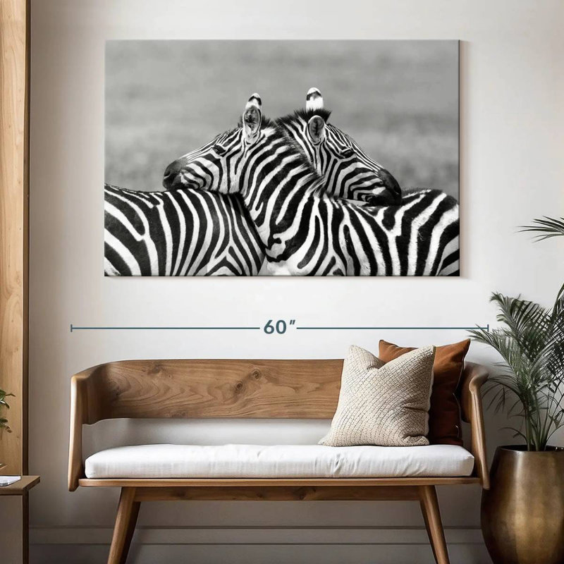 Brampt Loving Zebras, 34" H x 51" W