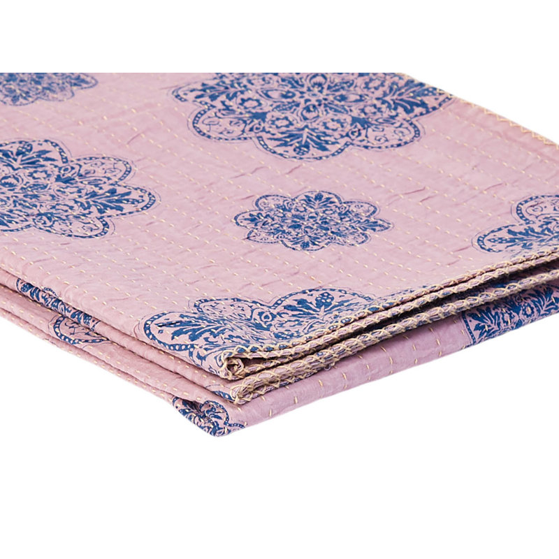 Kantha Knitted Throw Blanket